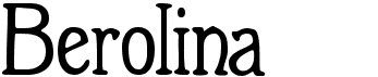 preview image of the Berolina font