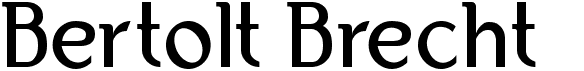 preview image of the Bertolt Brecht font