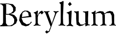 preview image of the Berylium font