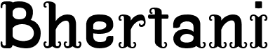 preview image of the Bhertani font