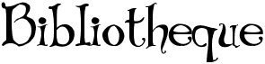preview image of the Bibliotheque font