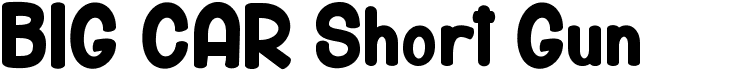 preview image of the Big Car Short Gun font