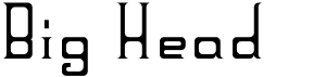 preview image of the Big Head font