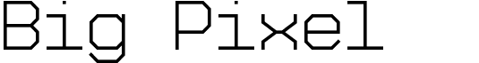 preview image of the Big Pixel font