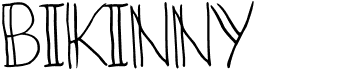 preview image of the Bikinny font