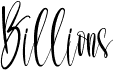 preview image of the Billions font