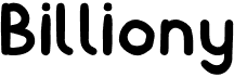 preview image of the Billiony font