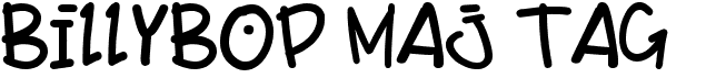 preview image of the BillyBop Maj Tag font
