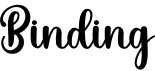 preview image of the Binding font