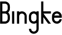 preview image of the Bingke font