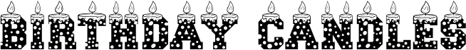 preview image of the Birthday Candles font