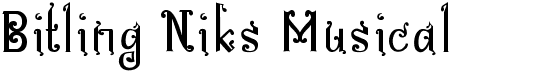 preview image of the Bitling Niks Musical font