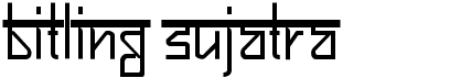 preview image of the Bitling Sujatra font