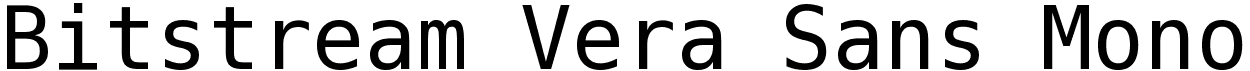 preview image of the Bitstream Vera Sans Mono font