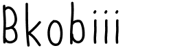 preview image of the Bkobiii font