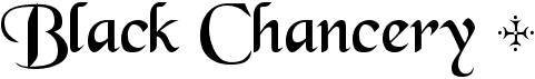 preview image of the Black Chancery font