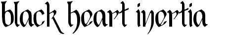 preview image of the Black Heart Inertia font