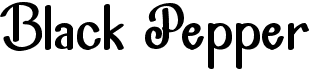preview image of the Black Pepper font