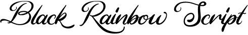 preview image of the Black Rainbow Script font