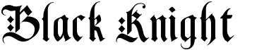 preview image of the Black Knight FLF font