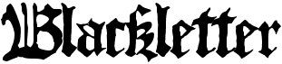 preview image of the Blackletter font