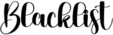 preview image of the Blacklist font