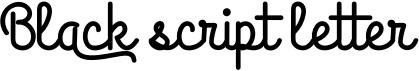 preview image of the Blackscript Letter font