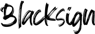 preview image of the Blacksign font