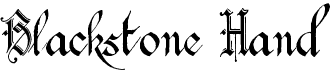 preview image of the Blackstone Hand font