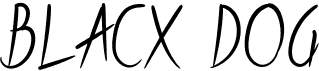 preview image of the Blacx Dog font