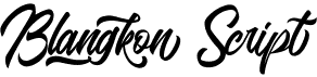preview image of the Blangkon Script font
