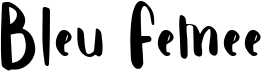 preview image of the Bleu Femee font