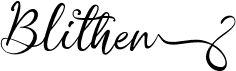 preview image of the Blithen font