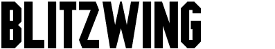 preview image of the Blitzwing font