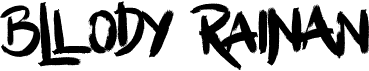preview image of the Bllody Rainan font