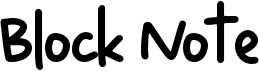 preview image of the Block Note font