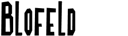 preview image of the Blofeld font