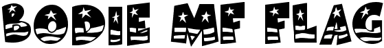 preview image of the Bodie MF Flag font