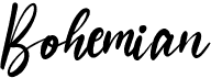 preview image of the Bohemian font