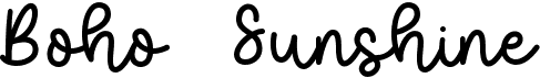 preview image of the Boho Sunshine Script font