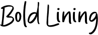 preview image of the Bold Lining font