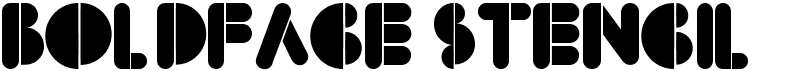 preview image of the BoldFace Stencil font