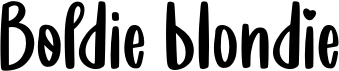 preview image of the Boldie Blondie font