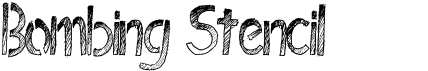 preview image of the Bombing Stencil font
