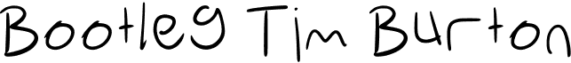 preview image of the Bootleg Tim Burton font