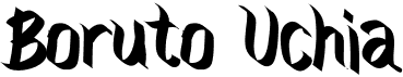 preview image of the Boruto Uchia font