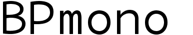 preview image of the BPmono font
