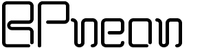 preview image of the BPneon font