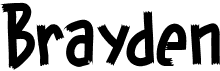 preview image of the Brayden font