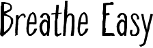 preview image of the Breathe Easy font